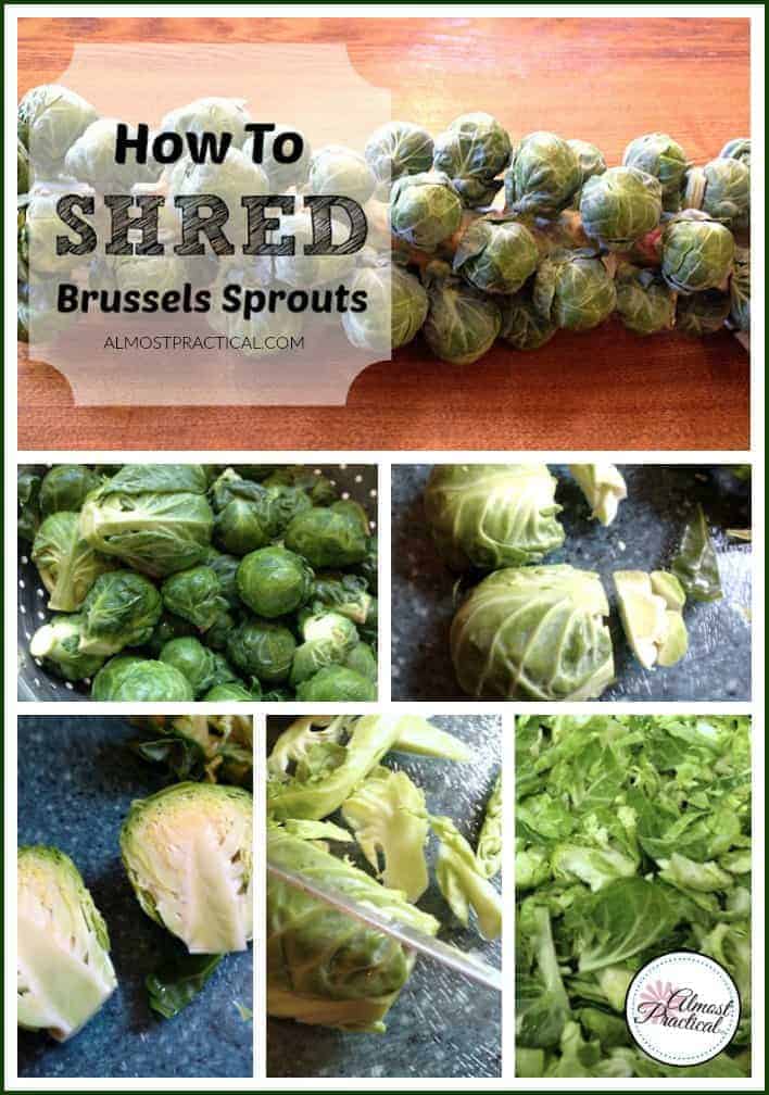 How to shred brussels sprouts for great, healthy, dinner and side dish recipes.