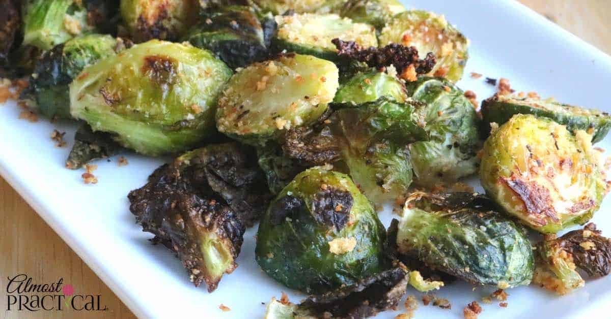 Parmesan Encrusted Roasted Brussels Sprouts