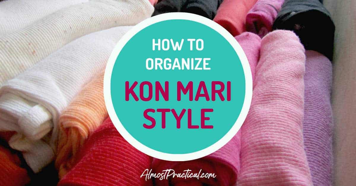 folded clothes using KonMari method