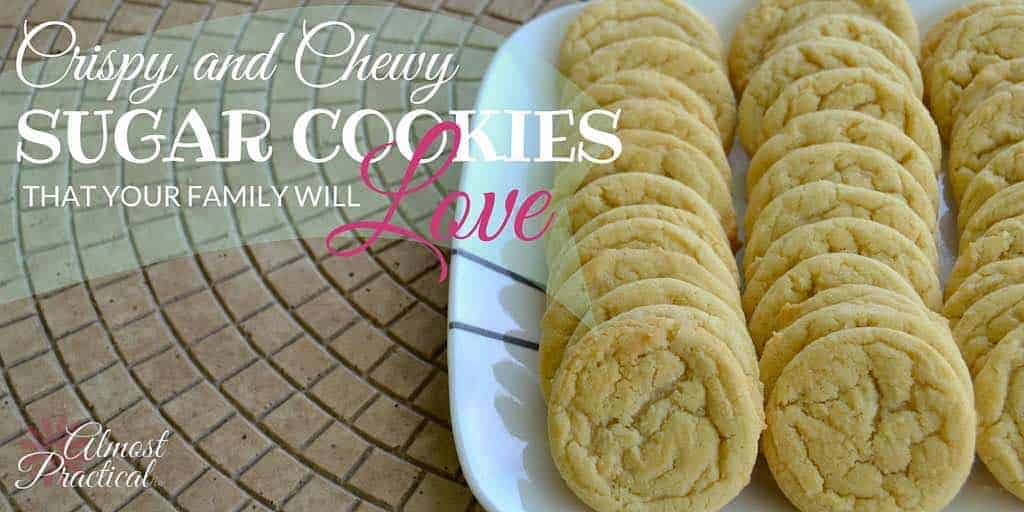 If you like cookies that are crispy on the outside and chewy on the inside then this sugar cookie recipe is for you.