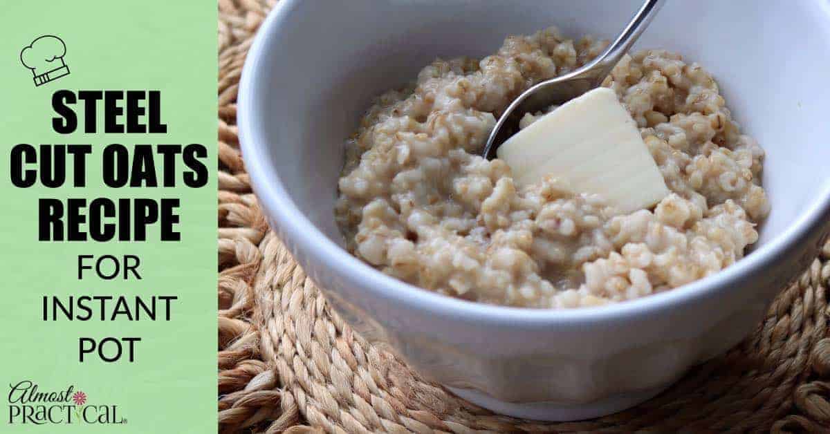 This steel cut oats recipe for the Instant Pot is made with water and makes for an easy breakfast.