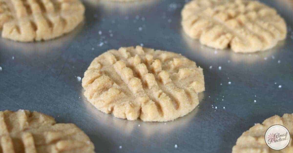 Cool the soynut butter cookies in the pan.
