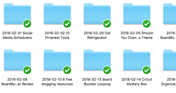 folders organized by date