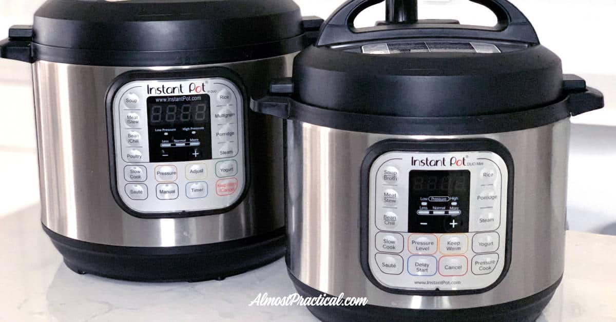2 Instant Pots next to each other - 3 qt and 6 qt