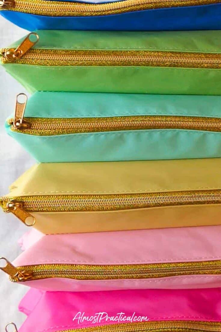 close up of the Erin Condren Accordion Zipper Pouch