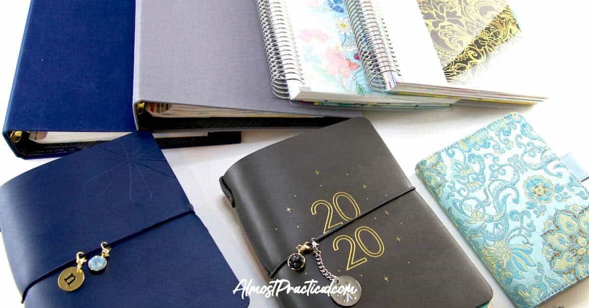 A selection of planners and binders.