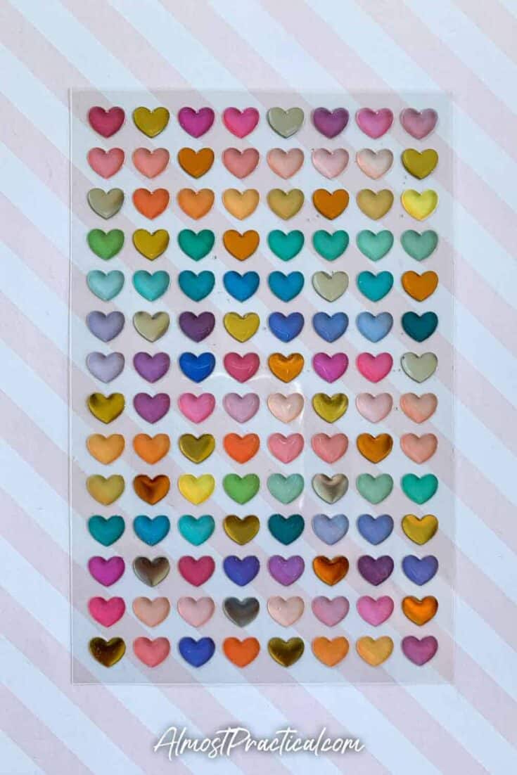 Planner Stickers, Heart Stickers, Erin Condren