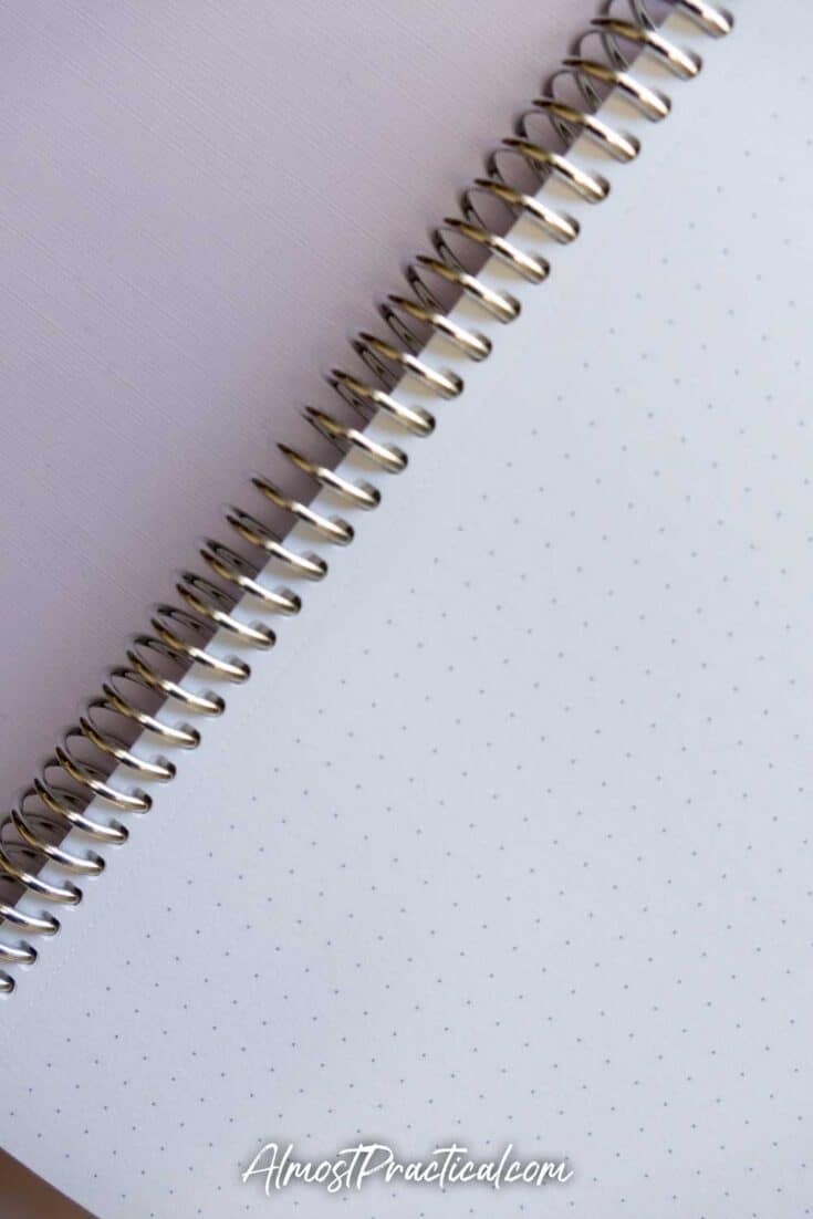 Erin Condren Coiled Notebook in dot grid pattern