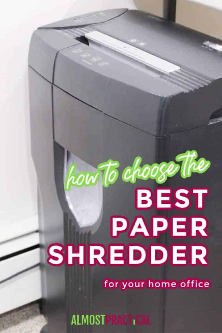 paper shredder next to a table