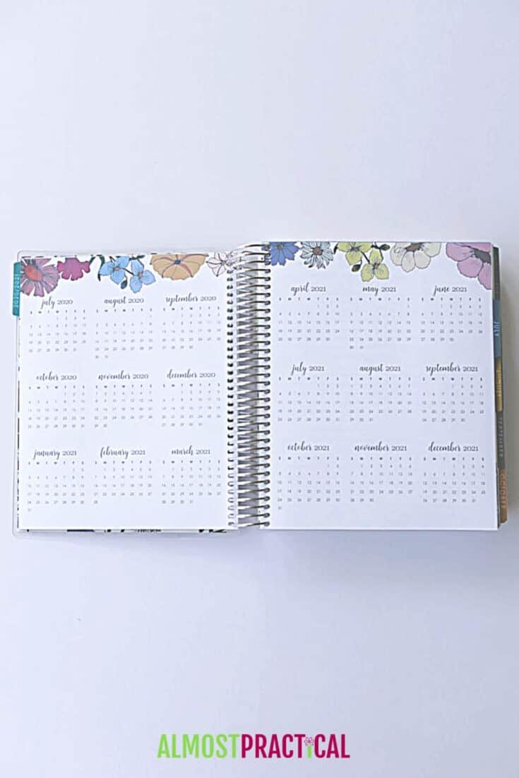 Erin Condren LifePlanner Flower Power mini months