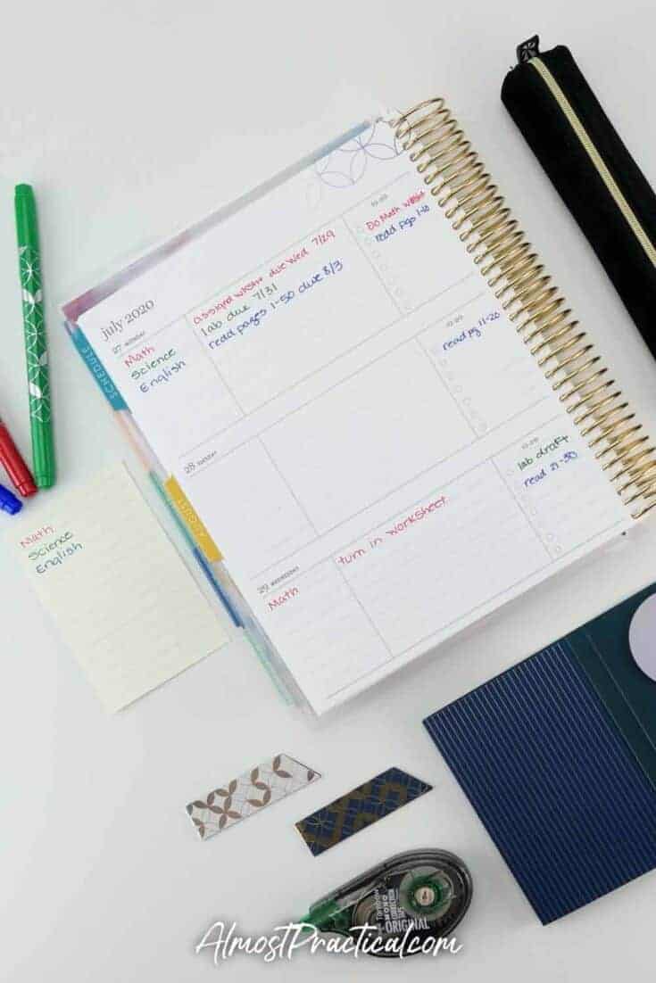 How to Use the Erin Condren Academic Planner Almost