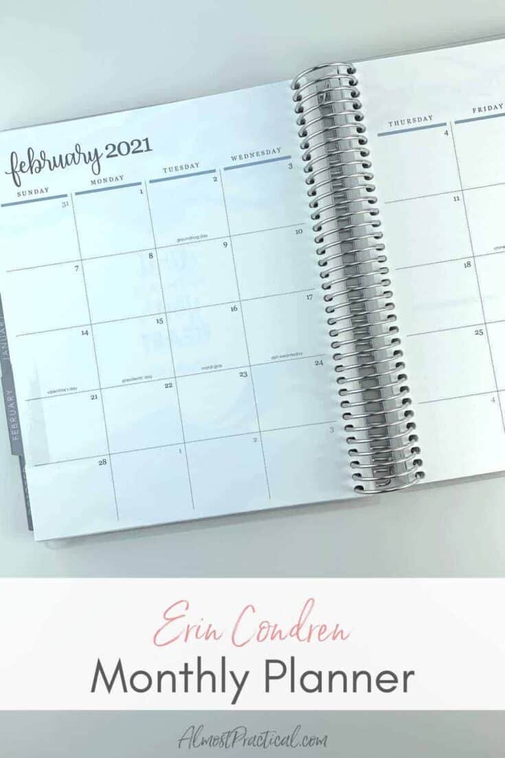 Erin Condren Monthly Planner