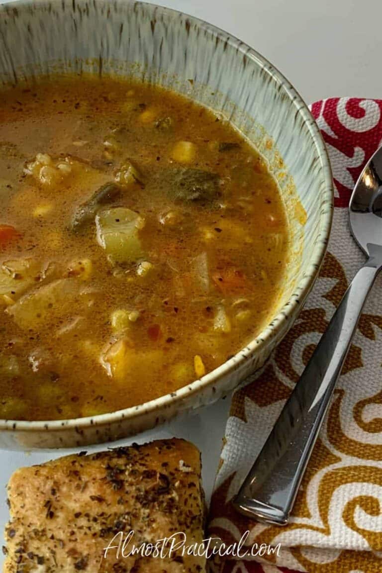 Homemade Vegetable Soup with a Kick