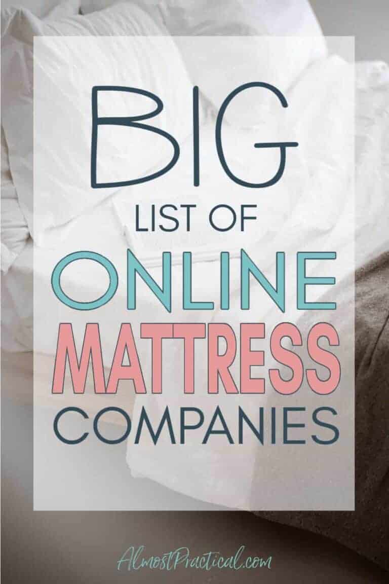 Big List of Online Mattress Companies