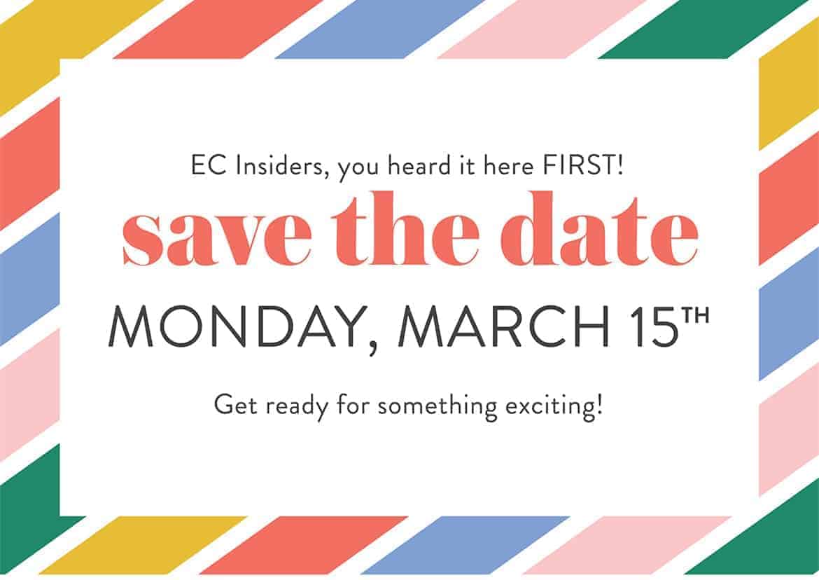 Save the date for March 15, 2021 for a special happening at Erin Condren