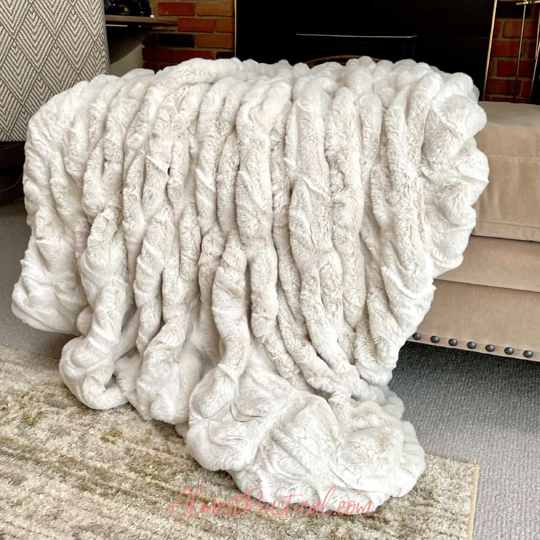 Pottery Barn Ruched Fur Throw Review