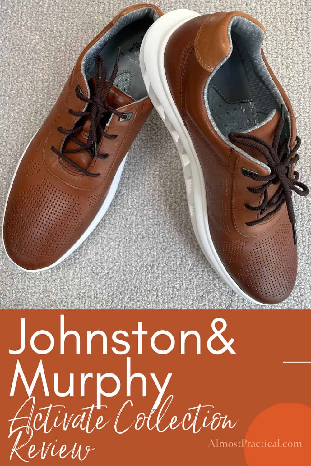 Johnston & Murphy Activate Collection U-Throat Shoes in tan leather