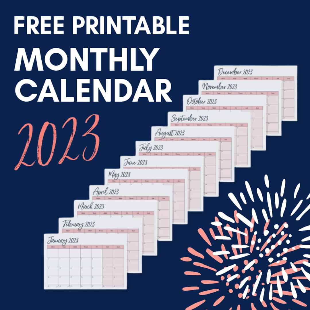 free 2023 printable calendar