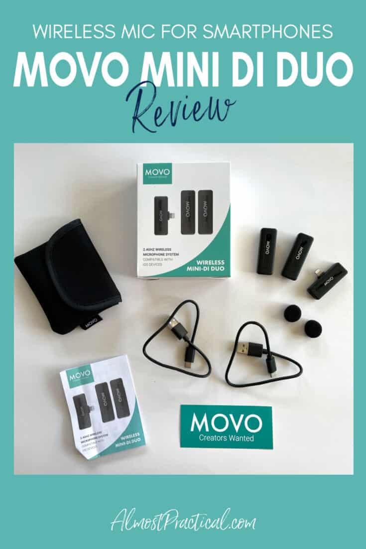 contents of box of movo wireless mini di duo iphone