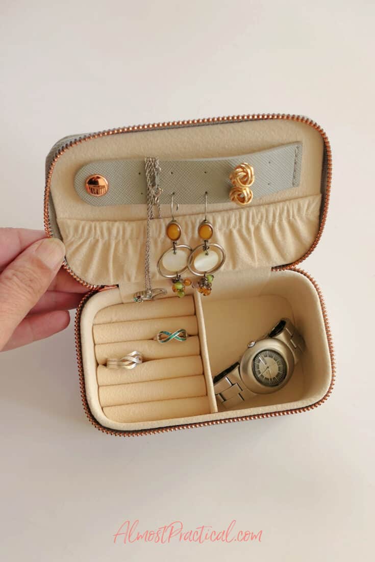 jewelry box with jewelry inside