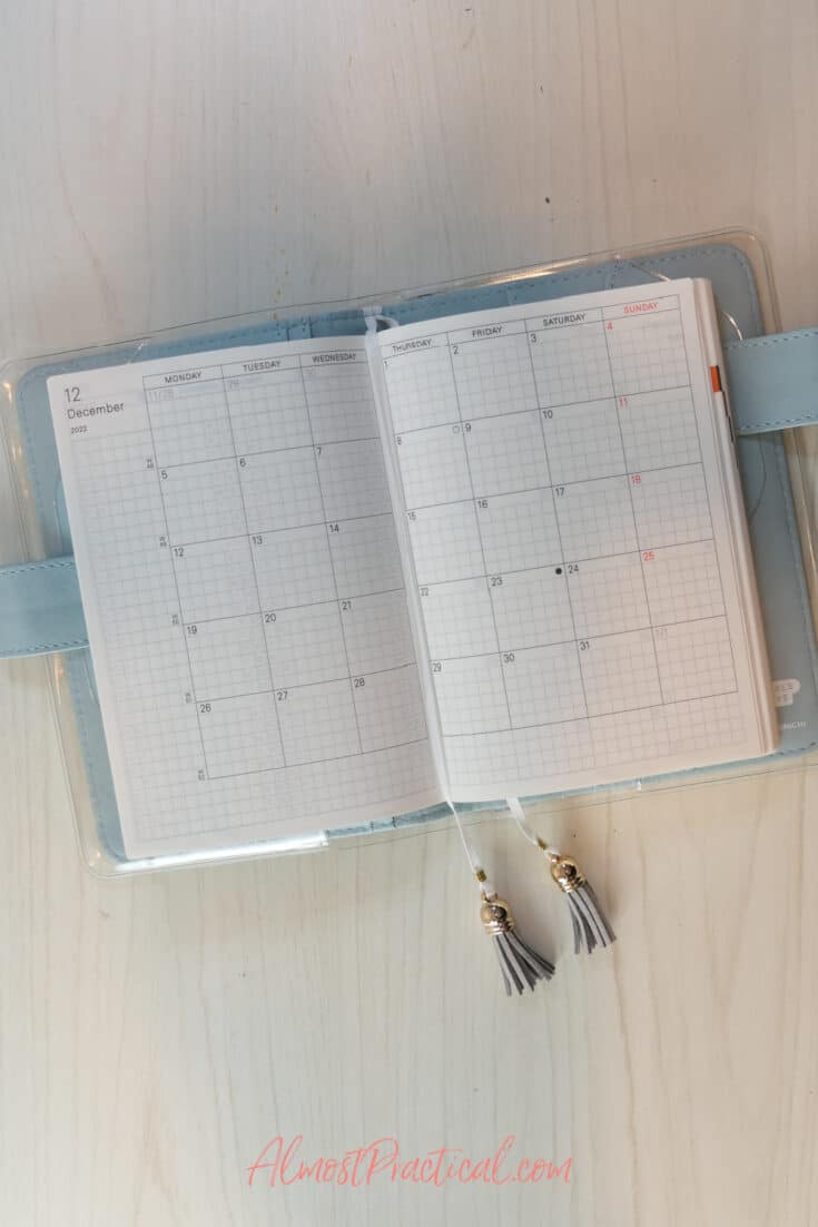 2024 Minimalist Weekly Planner With a Clear Cover Hobonichi Weeks