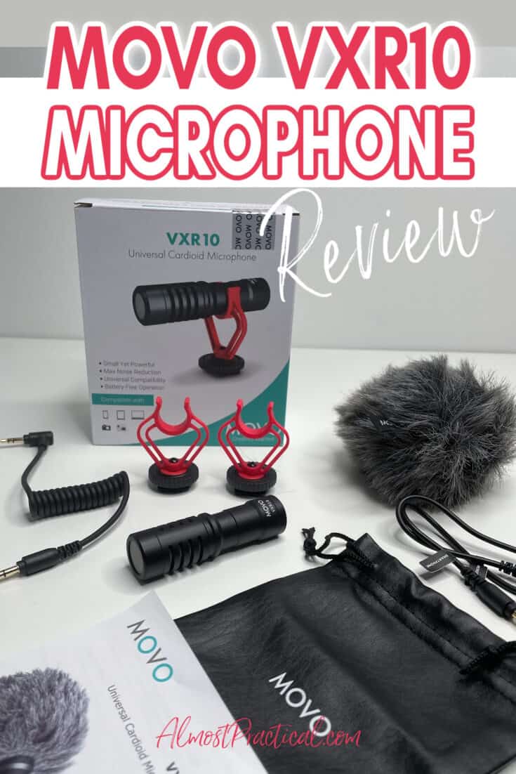 Contents of the box for the MOVO VXR 10 Universal Cardiod Microphone.