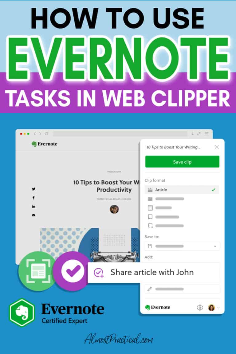 Evernote Tasks in Web Clipper – New Feature!