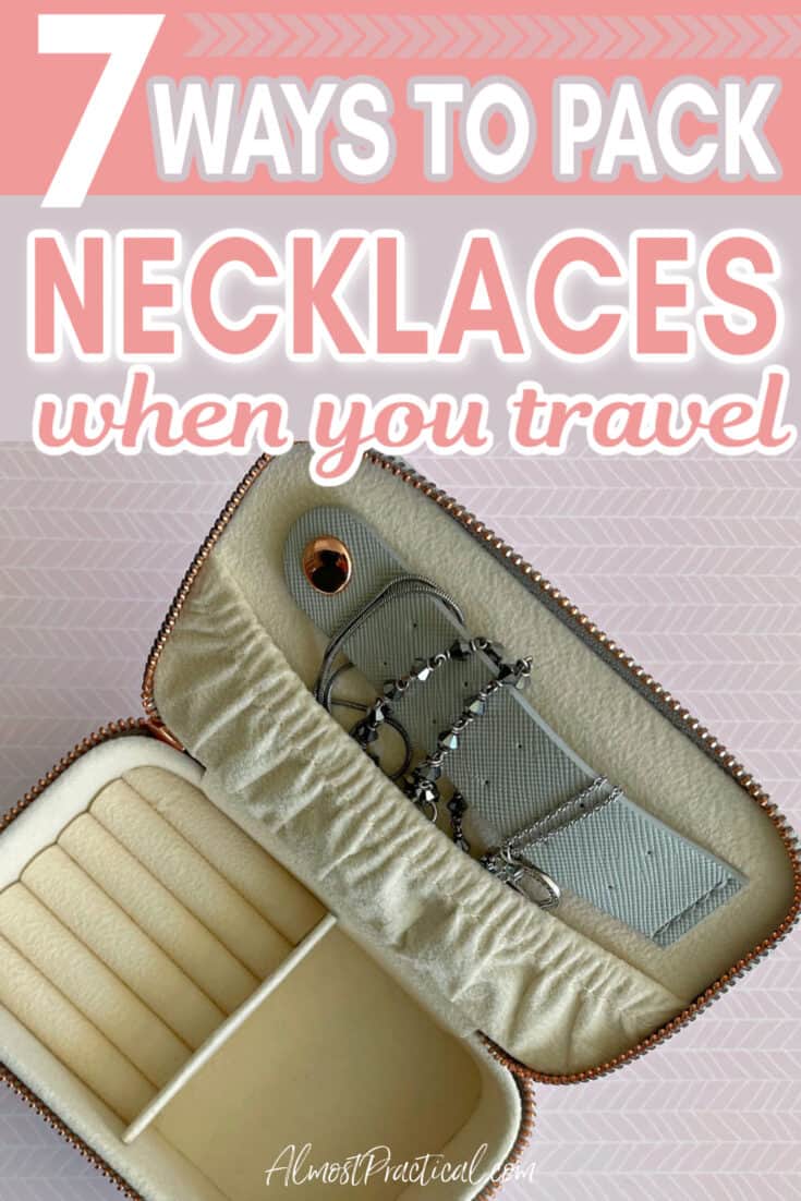 necklaces in a travel size jewelry box