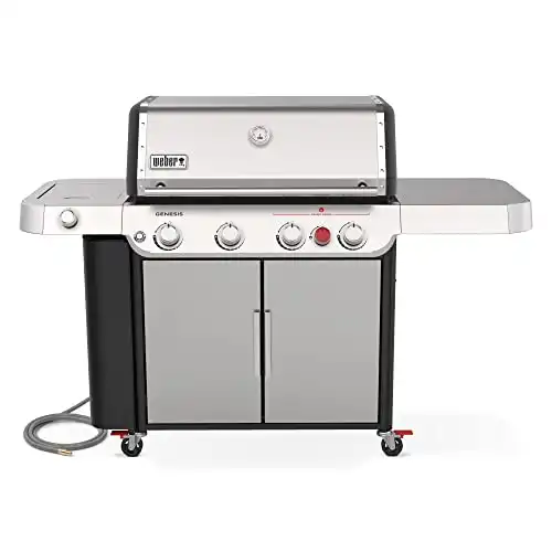 Weber 38400001 Genesis S-435 NG SS Gas Grill, Stainless Steel