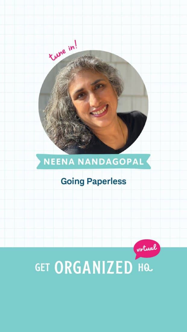 photo of neena nandagopal announcing going paperless session in GOHQ Conference