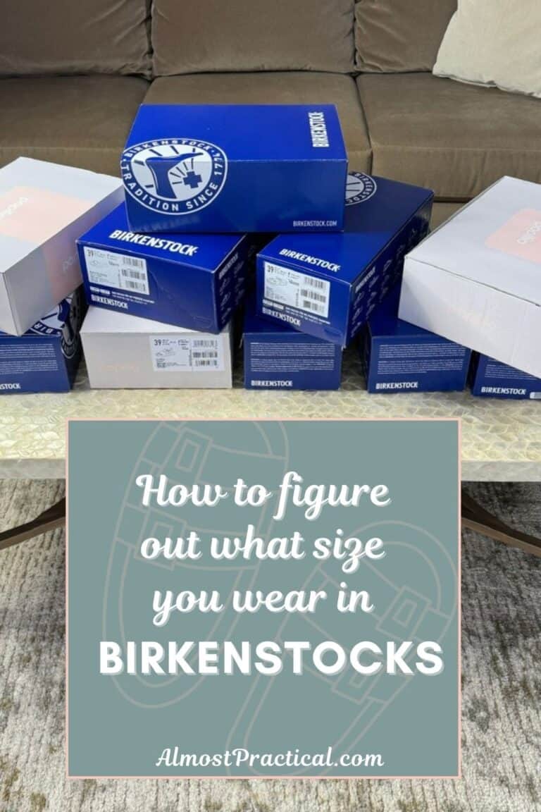 stack of birkenstock shoe boxes on coffee table