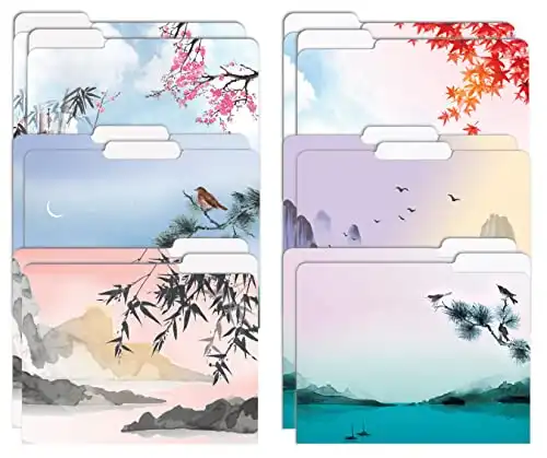 Japanese Watercolor Designs - Decorative File Folders