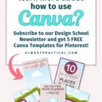an image of 5 different Canva templates to use for Pinterest images