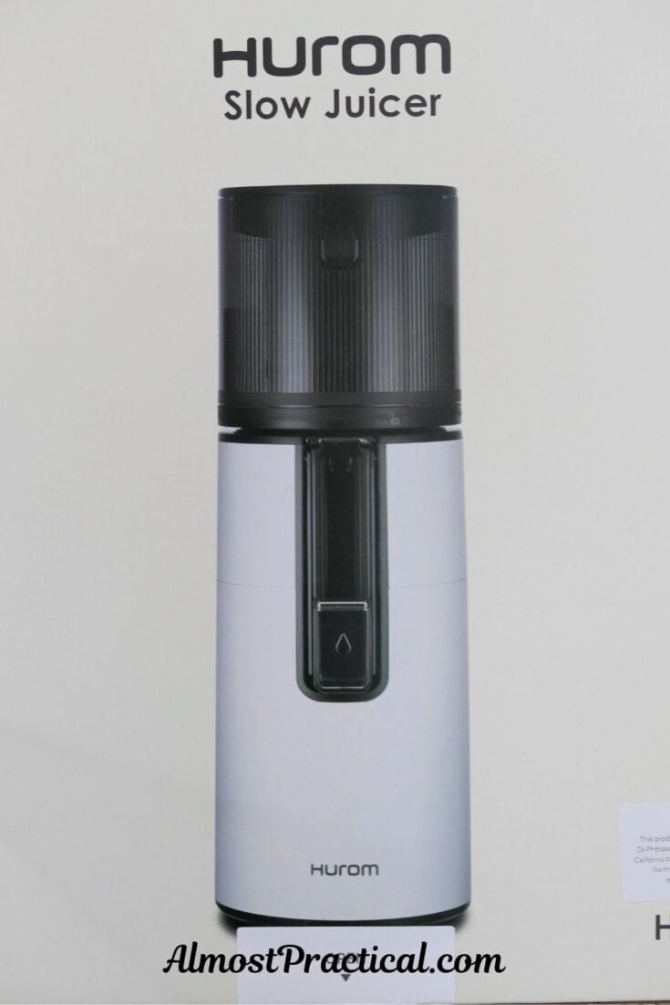 A photo of the box that the Hurom H400 juicer came in