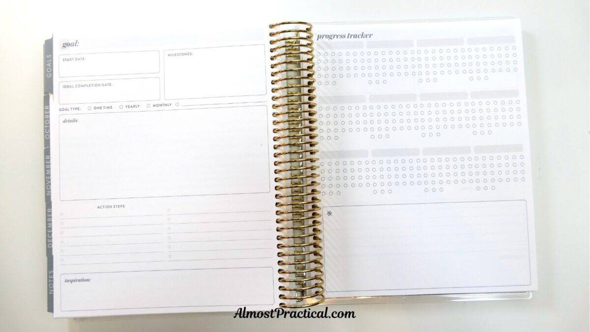 goal tracker planner pages