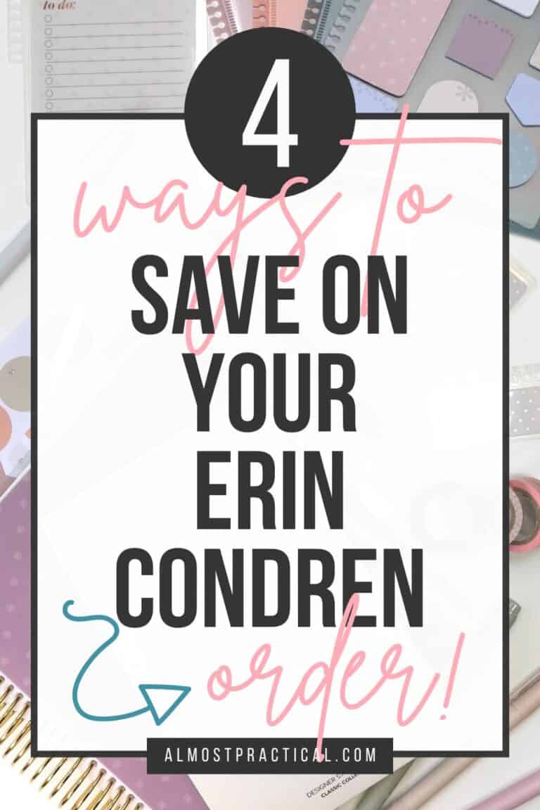 4 Ways to Save on Your Erin Condren Order