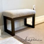 small entryway bench with upholstered top