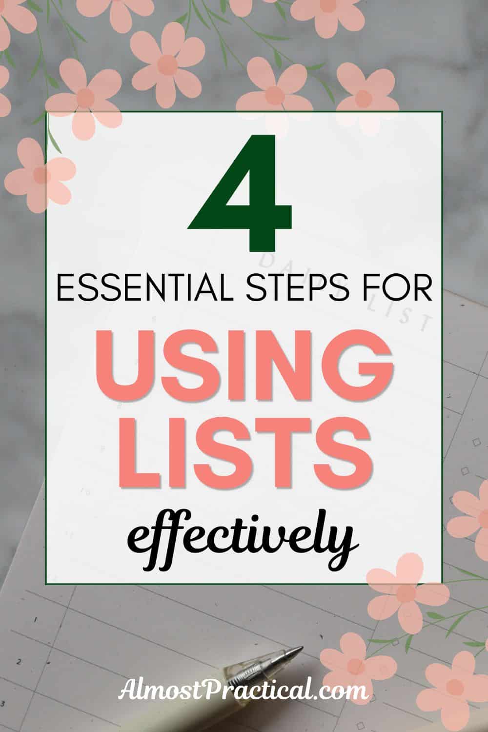 How to Start Making Lists That Actually Work