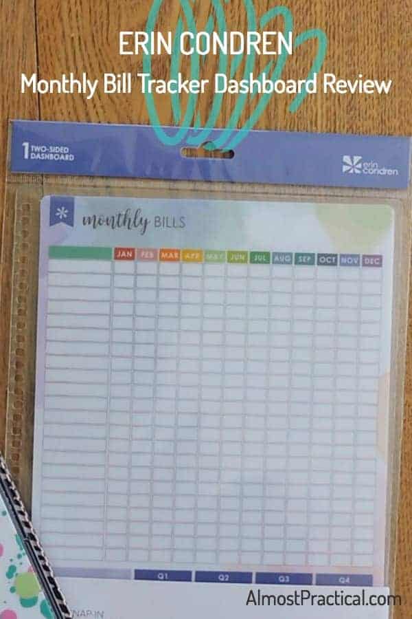 Erin Condren Bill Payment Organizer