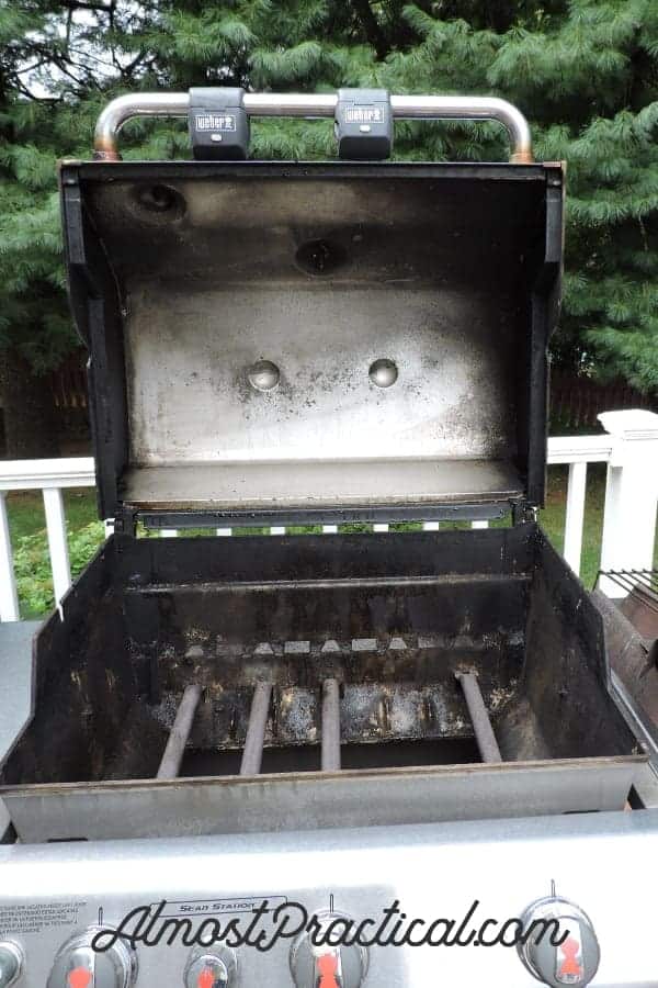 how to clean inside grill