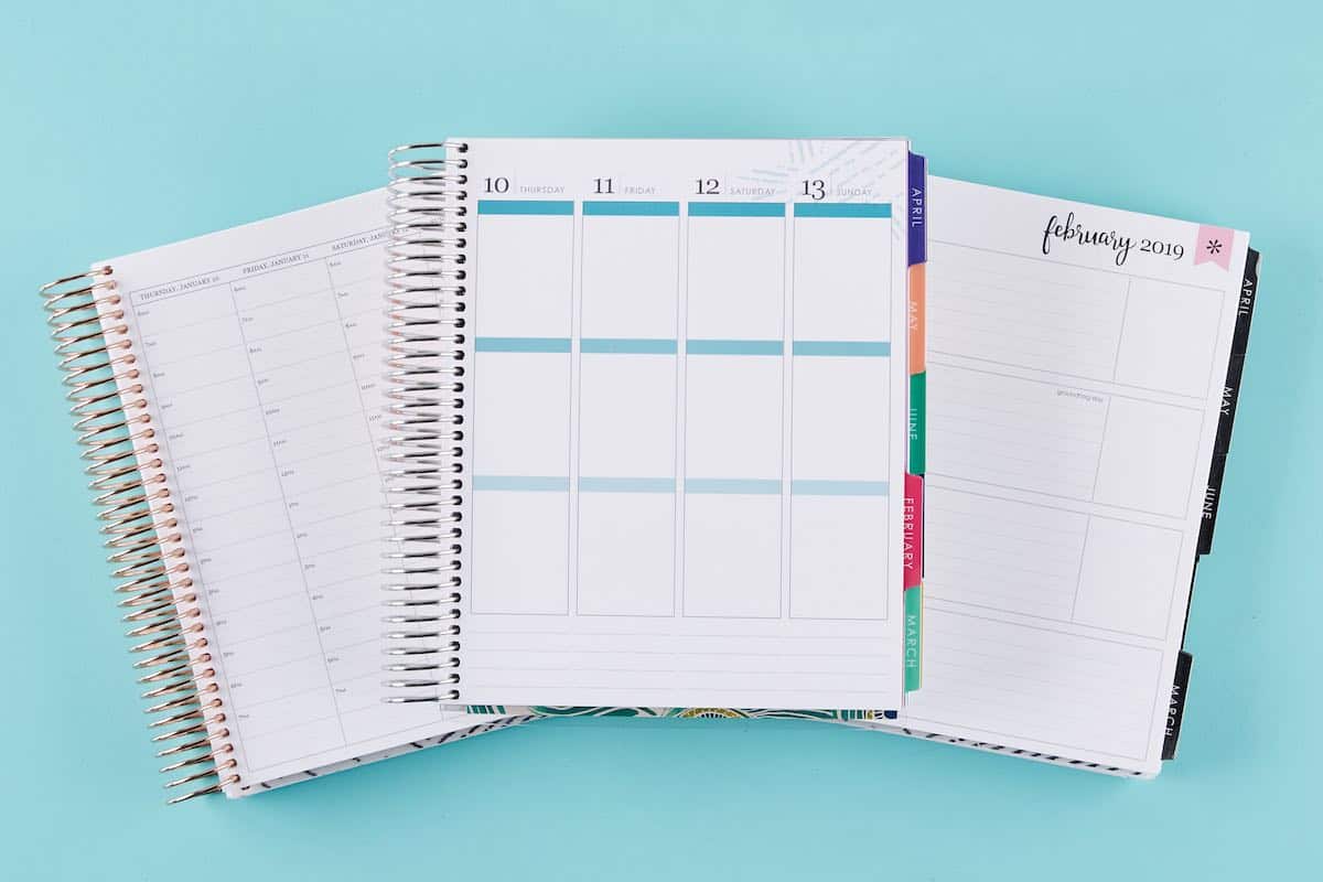 erin condren life planner layouts and colors