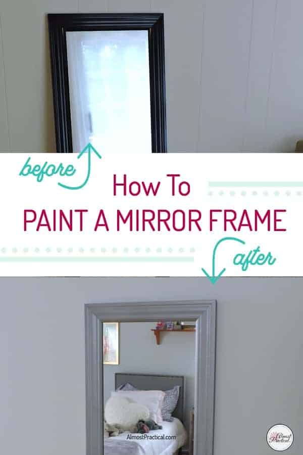 Painting Bathroom Mirror Trim - Salvage Sister and Mister