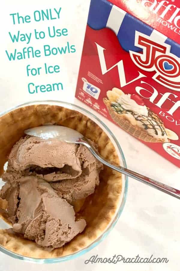 Waffle bowls for ice cream